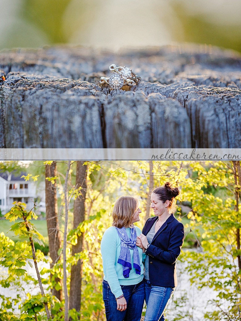 exeter nh wooded same sex engagement session 0015