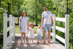 Little boy and little girl with mom and dad at the Bedford Villa