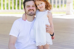 Little boy and little girl with mom and dad at the Bedford Villa