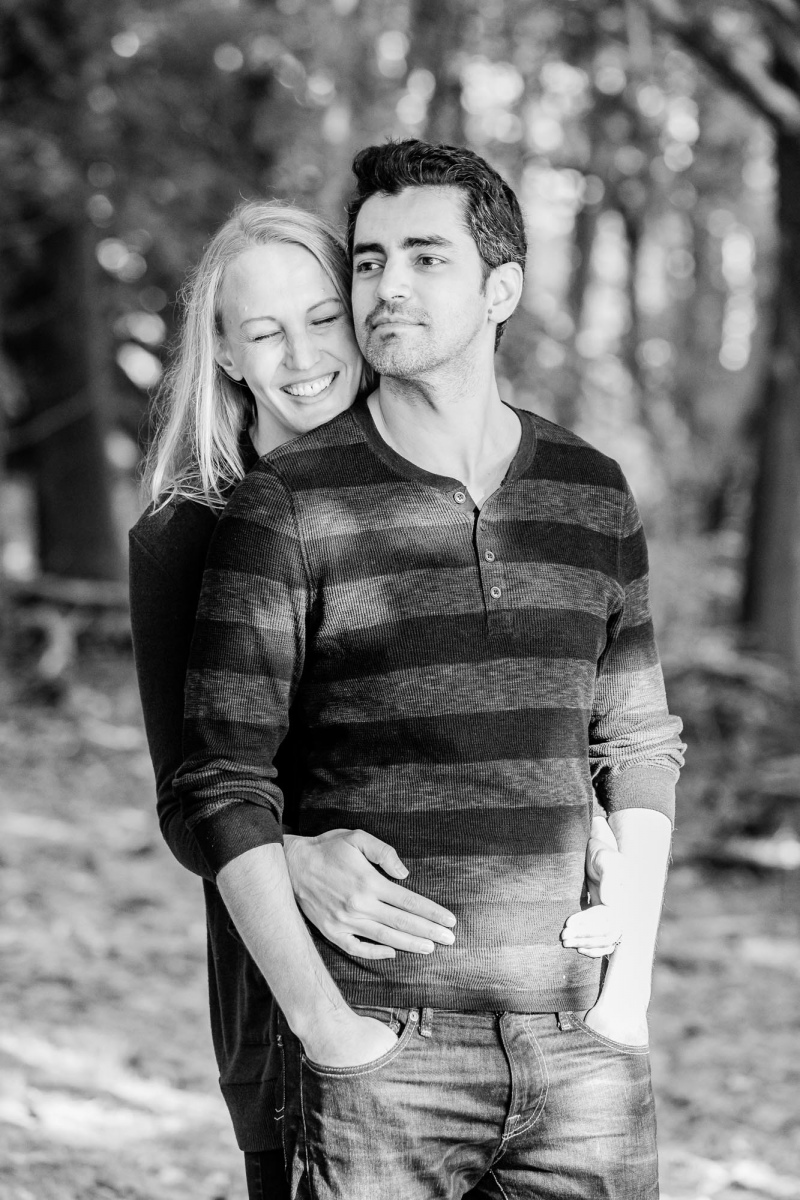 Mom , Dad and toddler son enjoy the scenery on a crisp fall monr