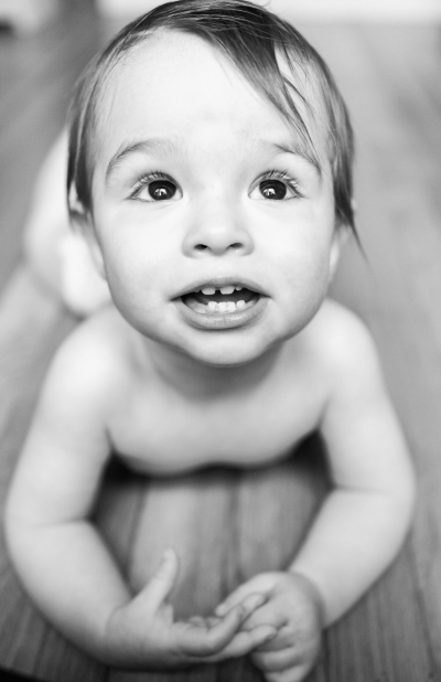 Baby Brother's First Birthday - Camp themed first birthday session - moose rocking chair - black and red plaid - big sister with pink bow