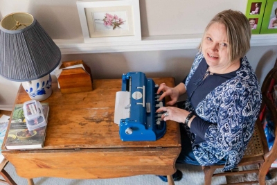 NH adaptive living.  Visiually impaired woman demonstrates life skills and tools learned from the Hadley institute for the Blind and Visually Impaired at home in Exeter, NH