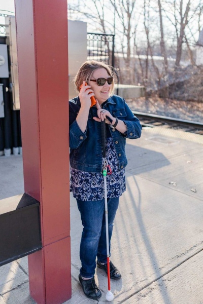 NH adaptive living.  Visiually impaired woman demonstrates life skills and tools learned from the Hadley institute for the Blind and Visually Impaired at home in Exeter, NH