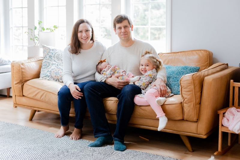 Family of three becomes a family of four with the addition of ba