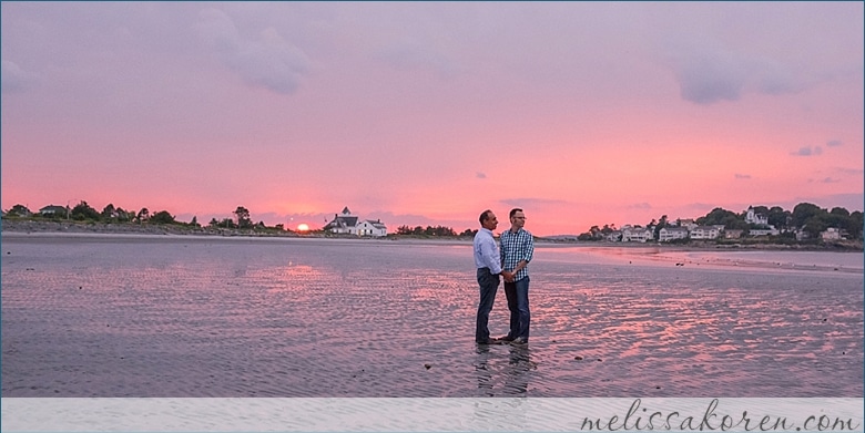 nahant sunset same sex wedding 0000