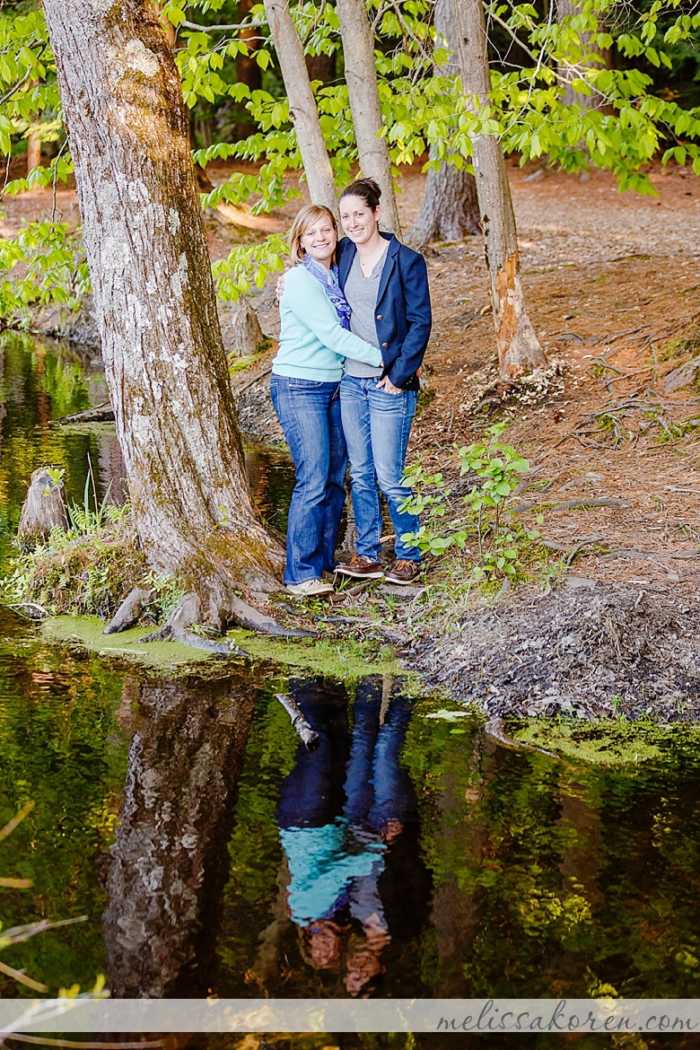 exeter nh wooded same sex engagement session 0004