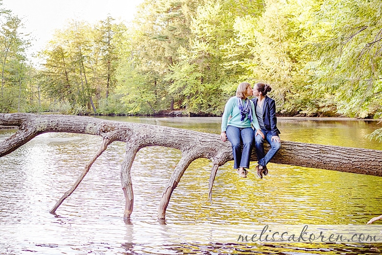 exeter nh wooded same sex engagement session 0009