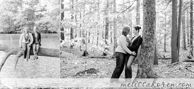 exeter nh wooded same sex engagement session 0010