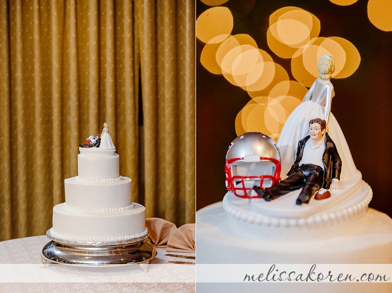 Patriots Cake Topper Wedding Photos Laconia NH Melissa Koren Photography