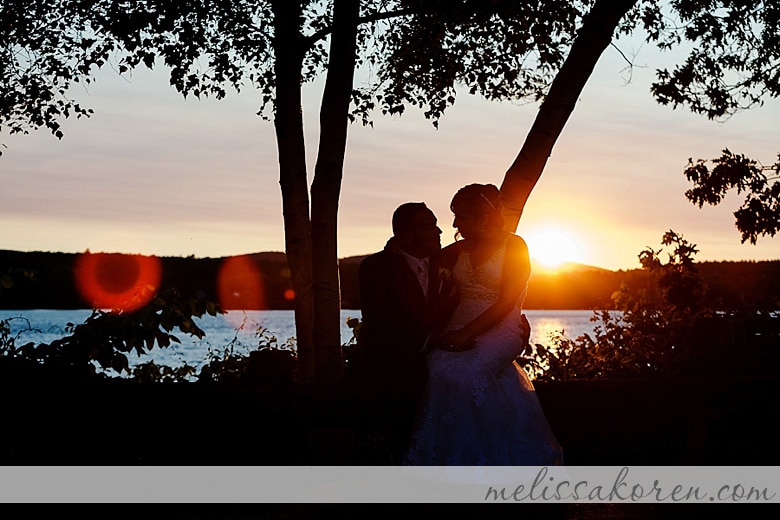 Sunset Wedding Photos Laconia NH Melissa Koren Photography