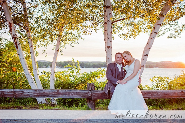 Sunset Wedding Photos Laconia NH Melissa Koren Photography