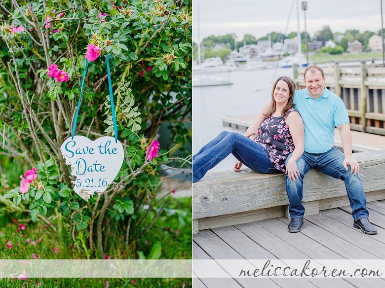 newburyport sunset engagement shoot save the date