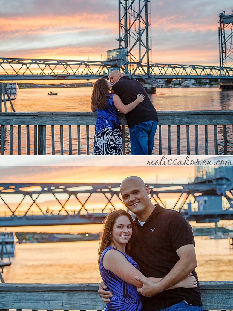 Sunset Portsmouth NH Engagement Pictures 10