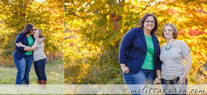 Exeter NH same-sex fall engagement shoot