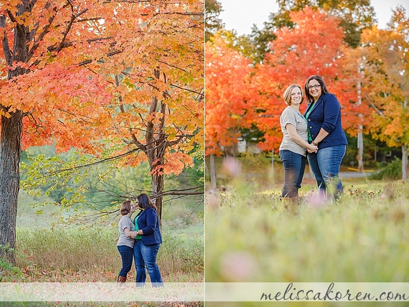 Exeter NH same-sex fall engagement shoot