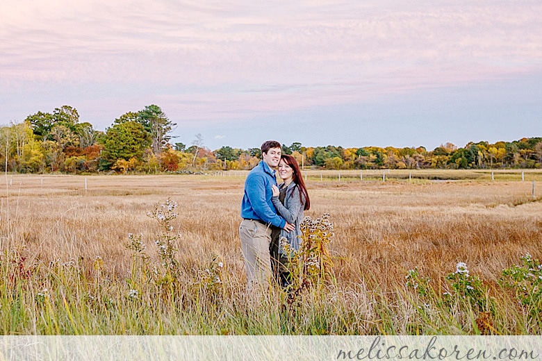 Odiorne Point Sunset Picnic Engagement Shoot