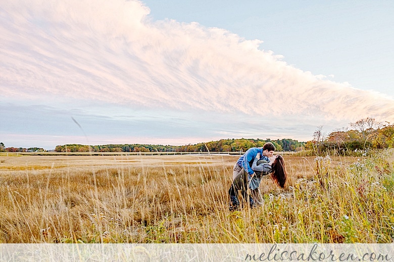 Odiorne Point Sunset Picnic Engagement Shoot