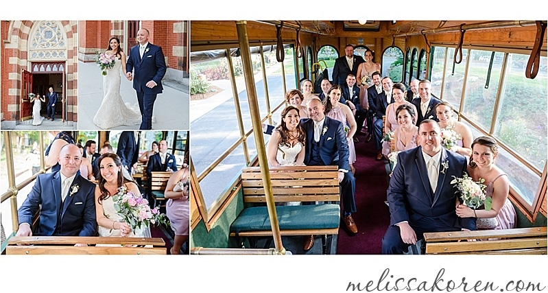 Regal Limousine trolley transportation to Zorvino Vineyards Wedding reception