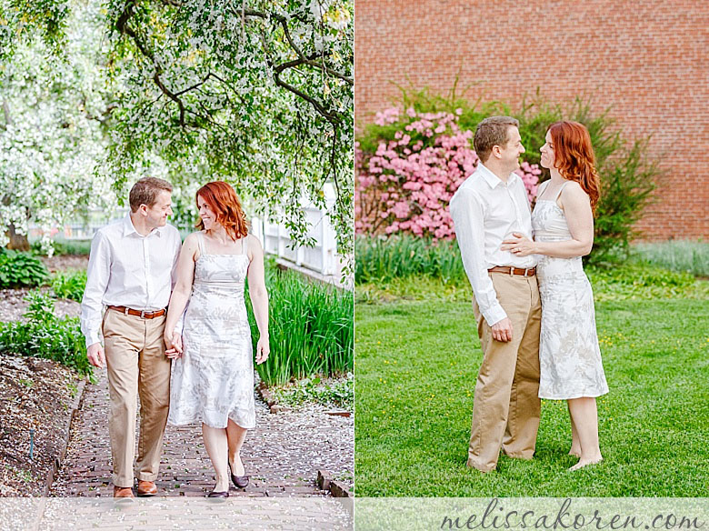 Spring Sunset Prescott Park Engagement Session 