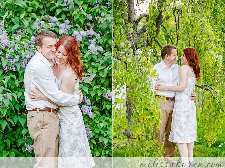 Spring Sunset Prescott Park Engagement Session 