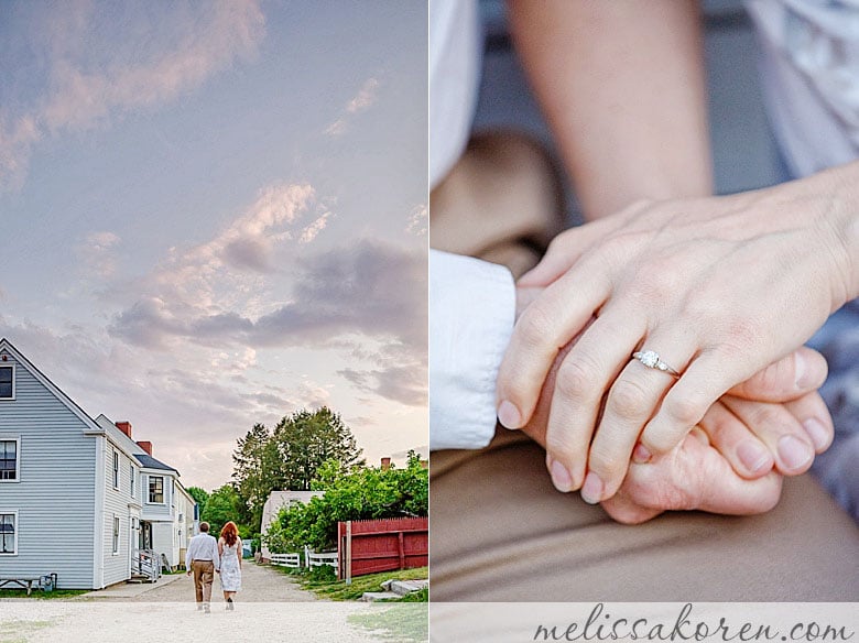 Spring Sunset Prescott Park Engagement Session 