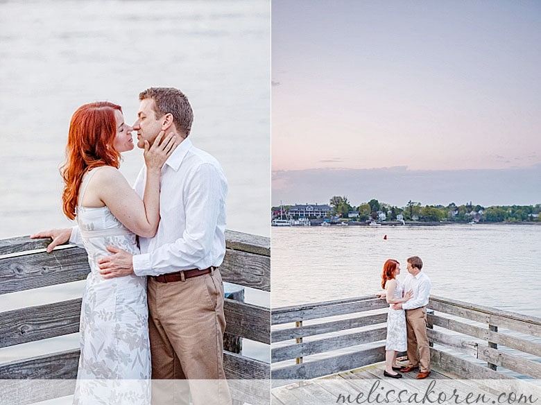 Spring Sunset Prescott Park Engagement Session 