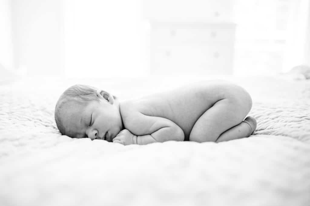 newborn baby girl sleeping photo