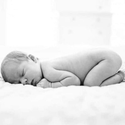 newborn baby girl sleeping photo