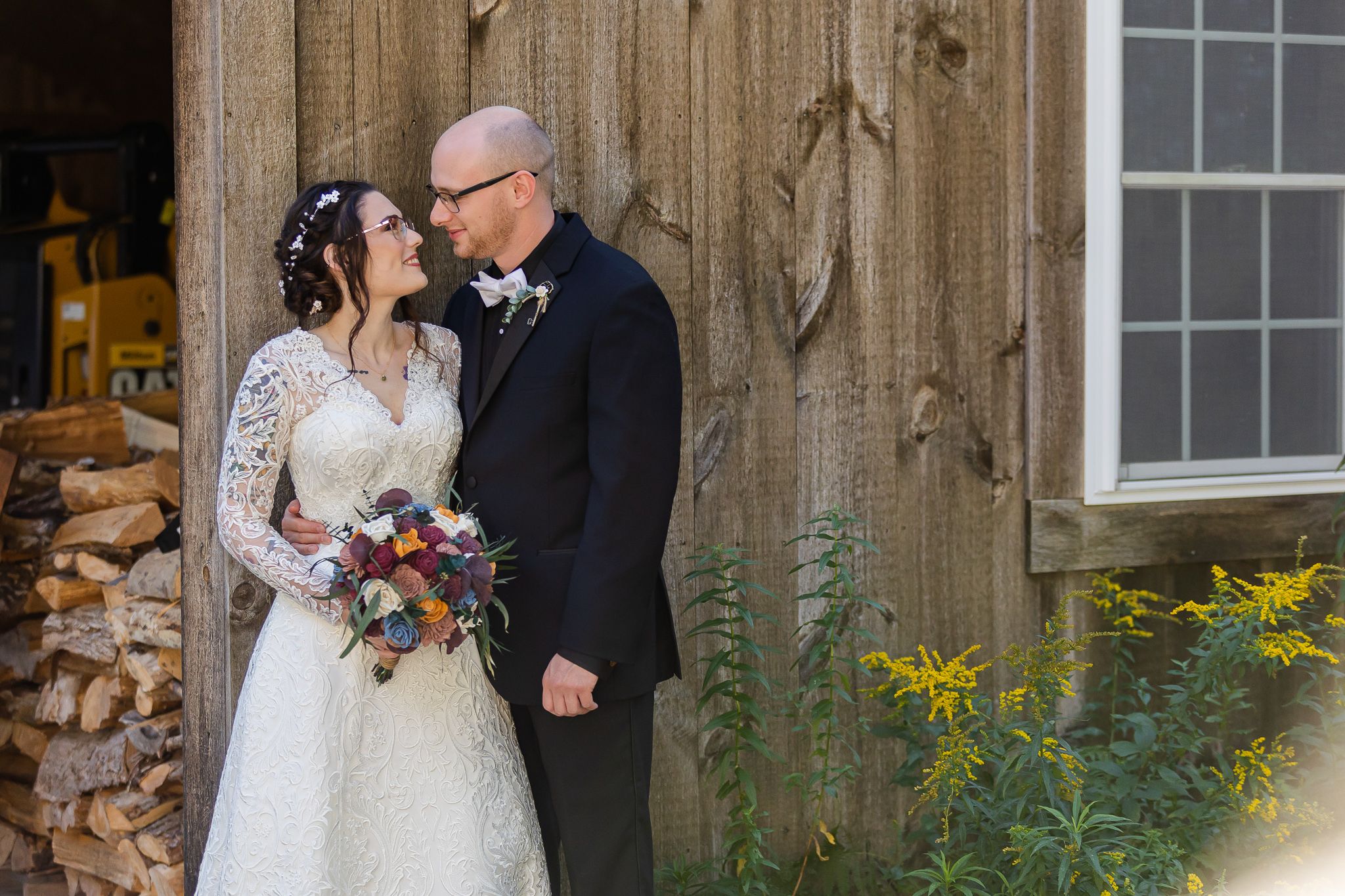 NH Backyard Fall Wedding