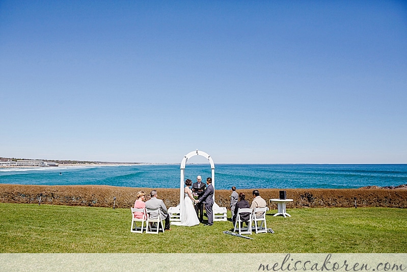 Elopement ceremony at Beachmere Inn in Maine