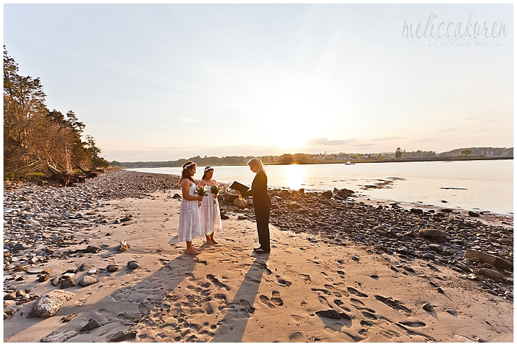 New Hampshire beach elopement