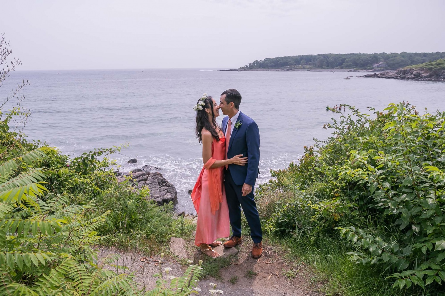 Small wedding ceremony in New England. 