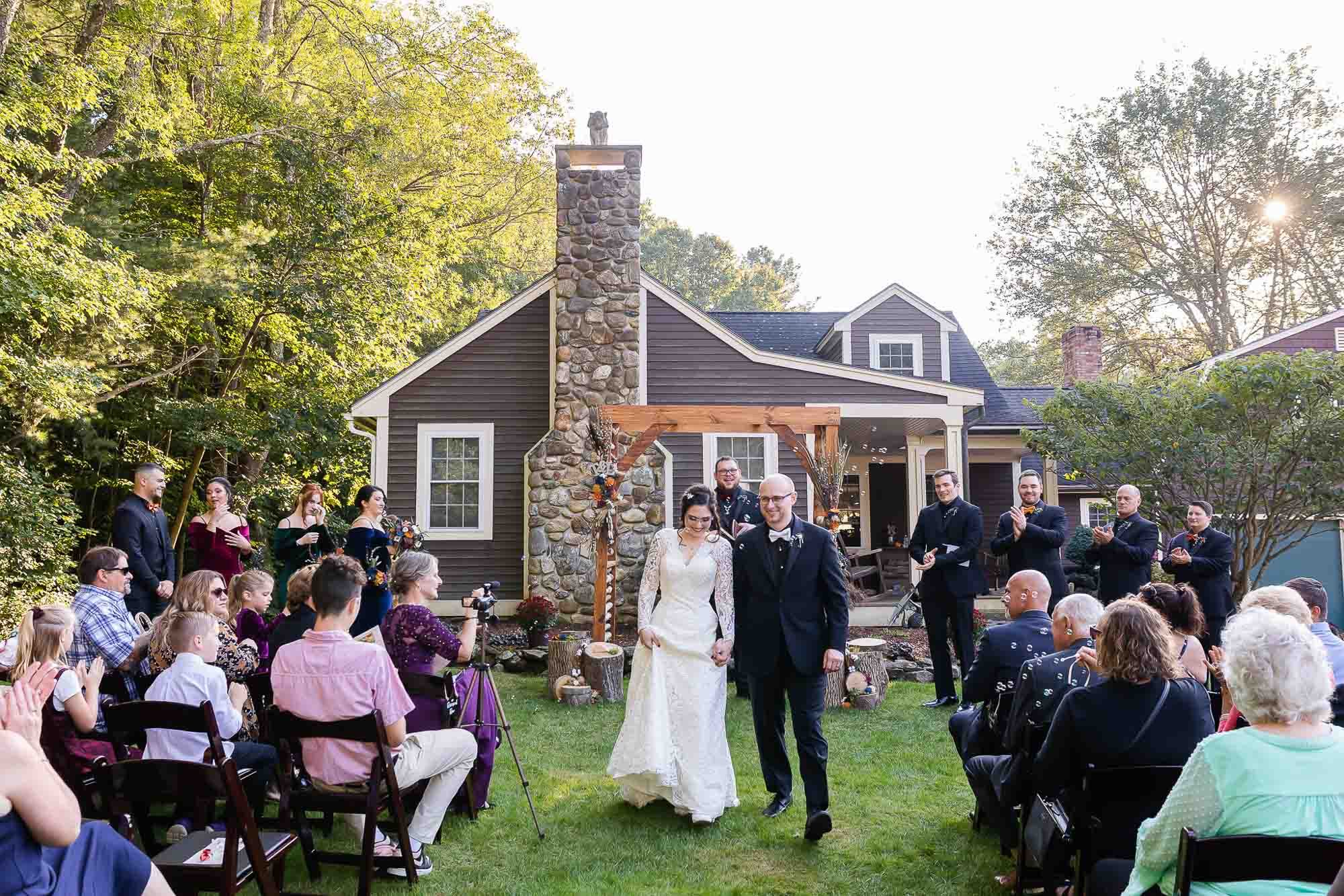 Backyard wedding in New Hampshire